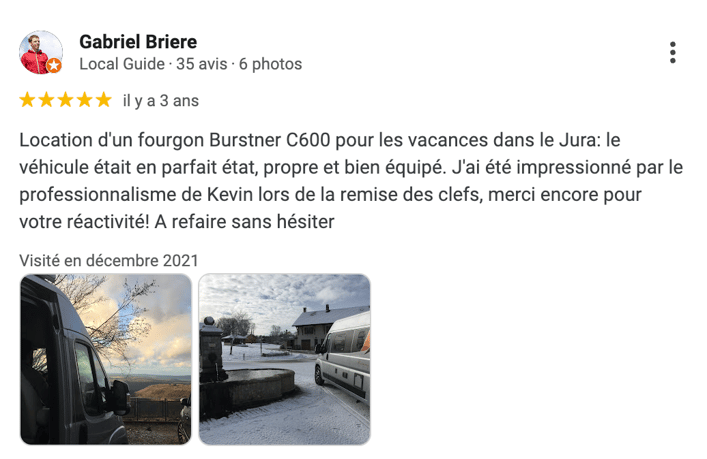 Avis location Loire fourgon gabriel briere